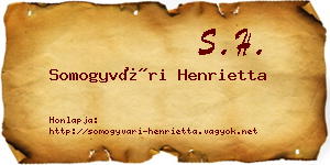 Somogyvári Henrietta névjegykártya